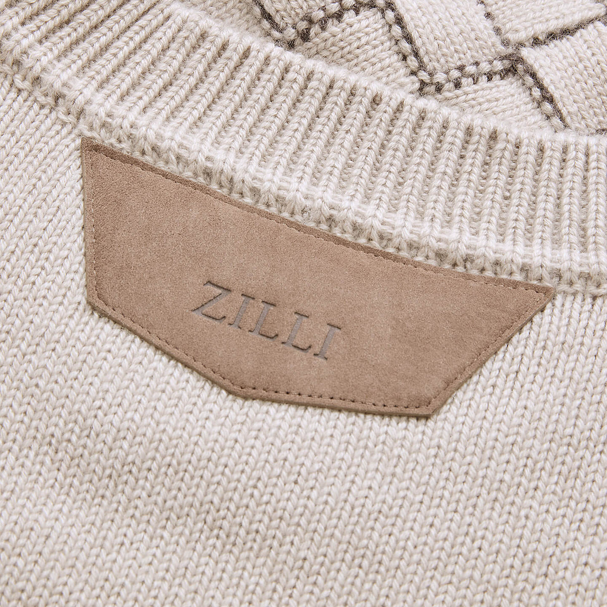 Pull à col rond à manches longues en cachemire - Pale Fawn