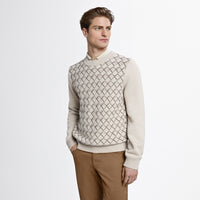 Pull à col rond à manches longues en cachemire - Pale Fawn