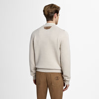 Pull à col rond à manches longues en cachemire - Pale Fawn