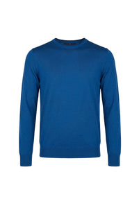 Pull raglan en laine fine - Bleu