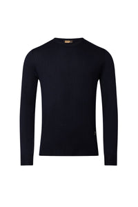 Pull à maille côtelée en cachemire - Bleu