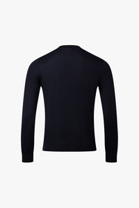 Pull à maille côtelée en cachemire - Bleu