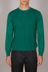 Textured cashmere jumper - Green
