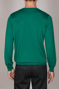 Textured cashmere jumper - Green
