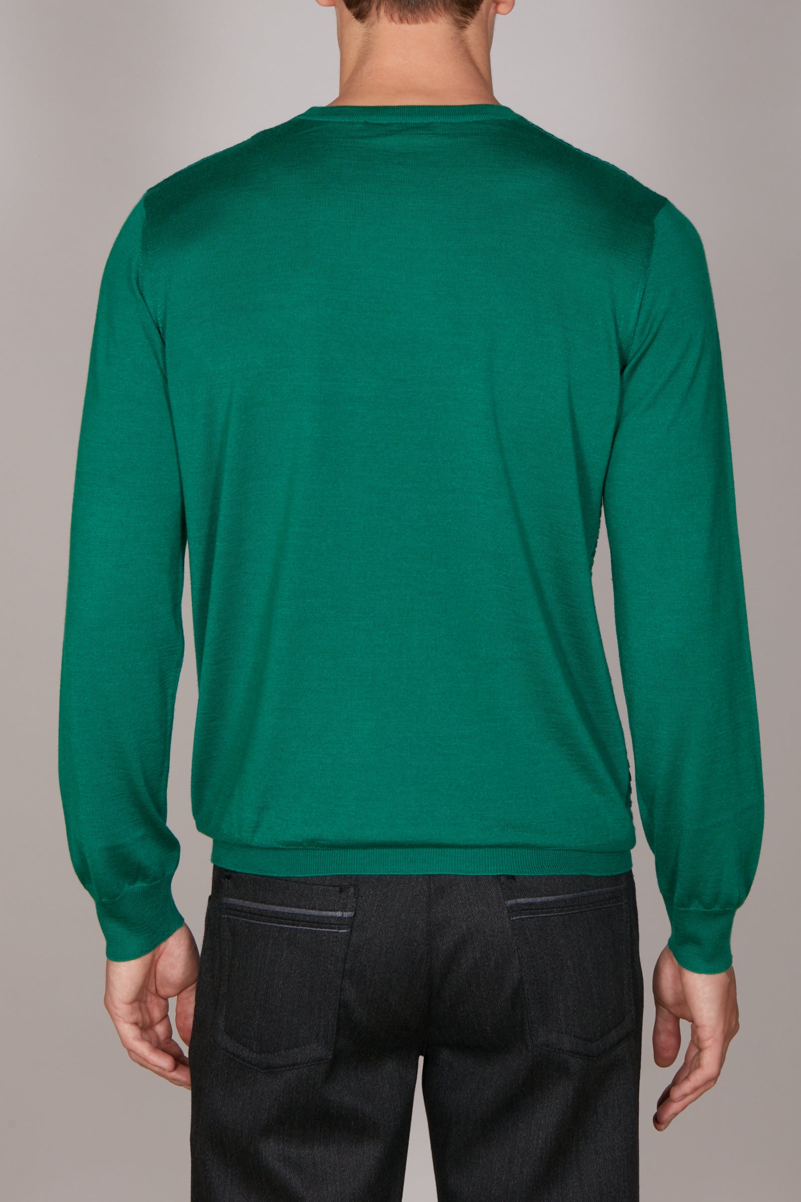 Textured cashmere jumper - Green