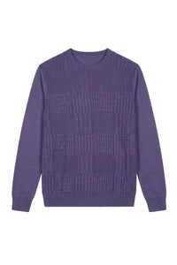 Geometric cashmere jumper - Purple