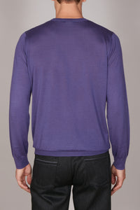 Geometric cashmere jumper - Purple