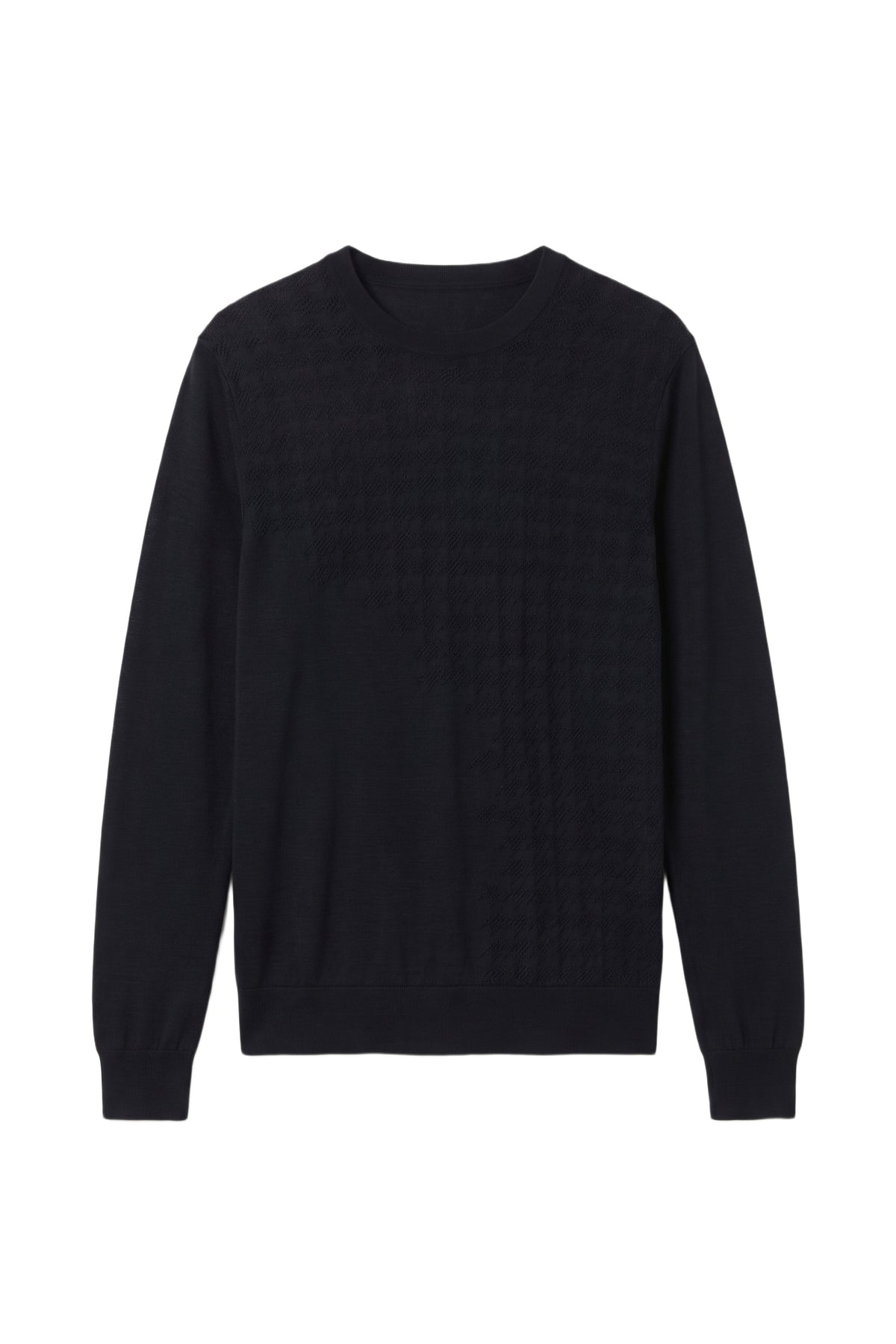 Pull à col rond à manches longues en cachemire - Dark Navy