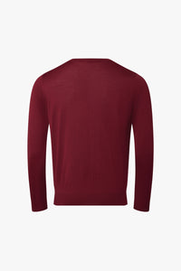 Pull à motif géométrique en cachemire - Bordeaux