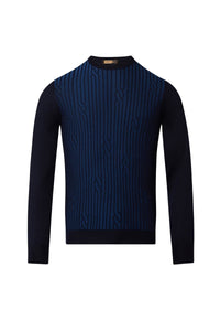 Pull à motif en cachemire - Bleu