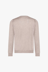 Pull à motif géométrique en cachemire - Beige