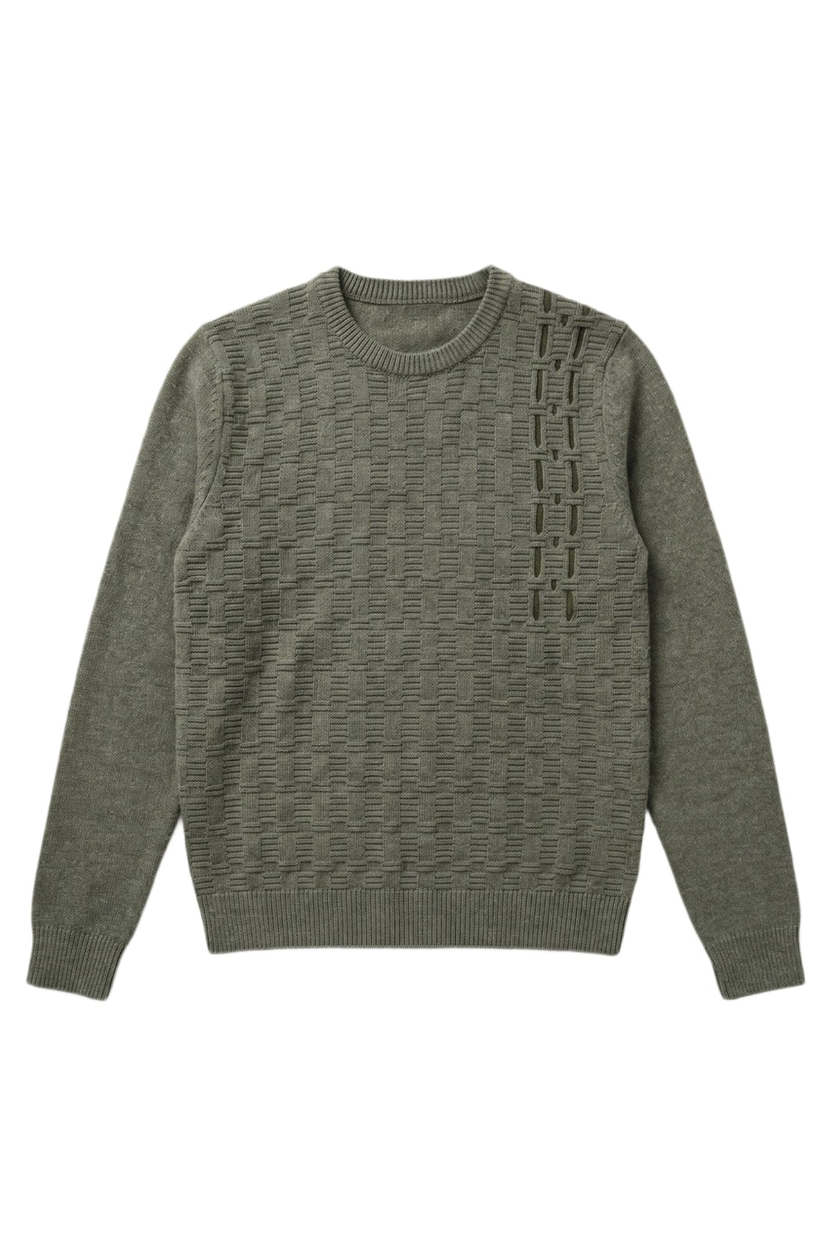 Pull à col rond à manches longues en cachemire - Winter Eucaliptum