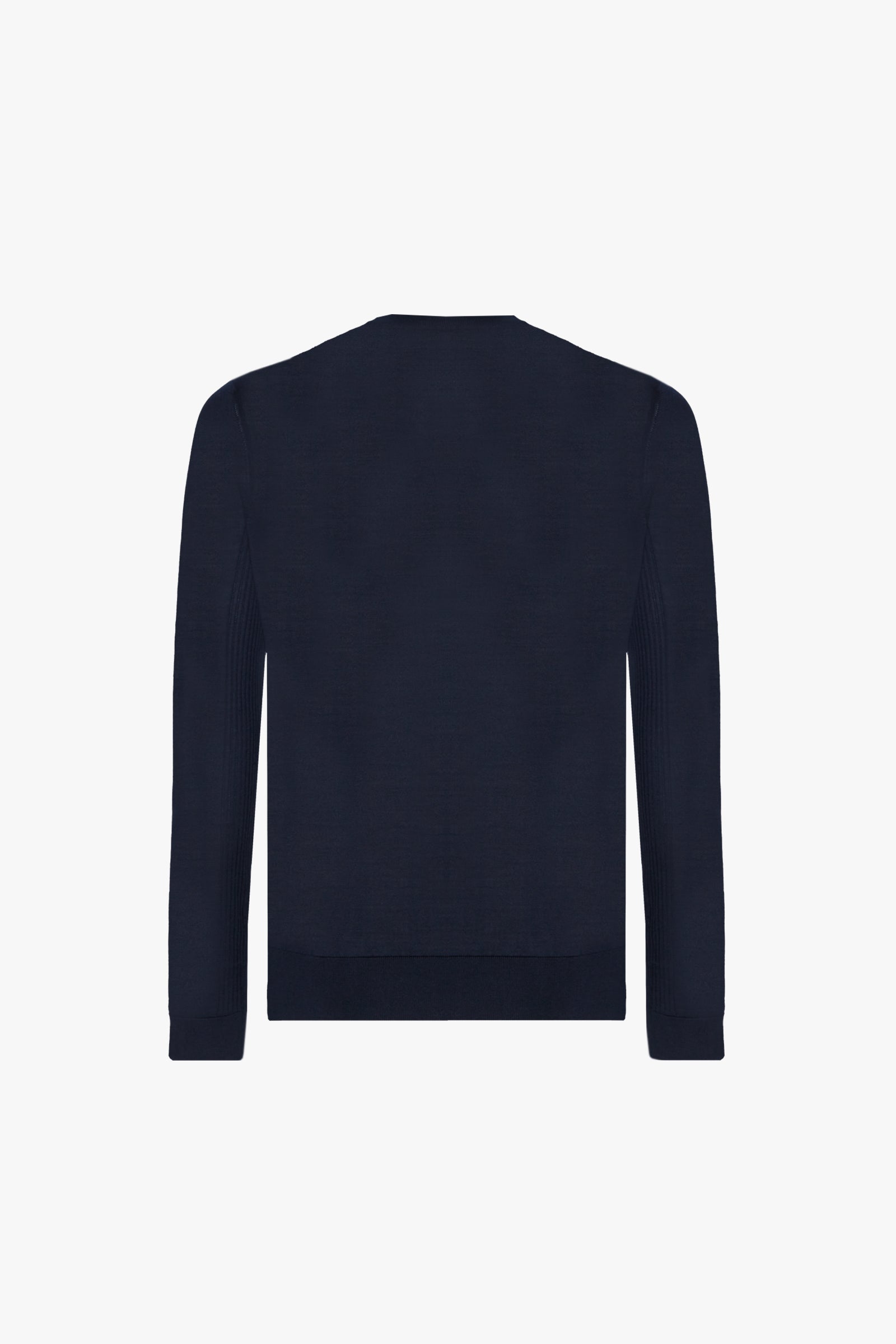 Pull à côtelé en soie - Bleu