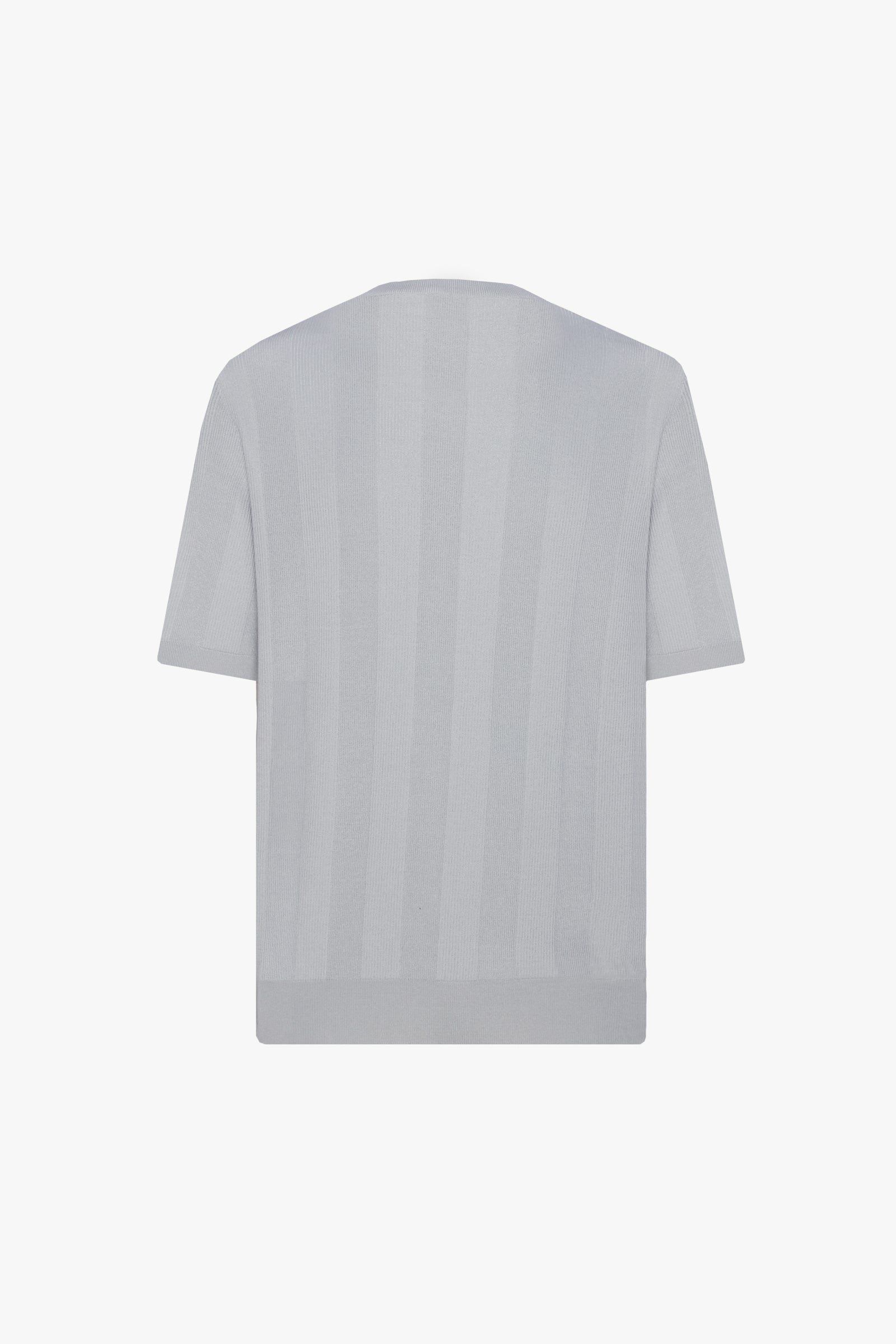 Silk textured stripes T-shirt - Blue