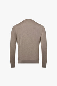 Pull à motif géométrique texturé en cachemire - Beige