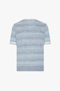 T-shirt en cachemire - Bleu & Blanc