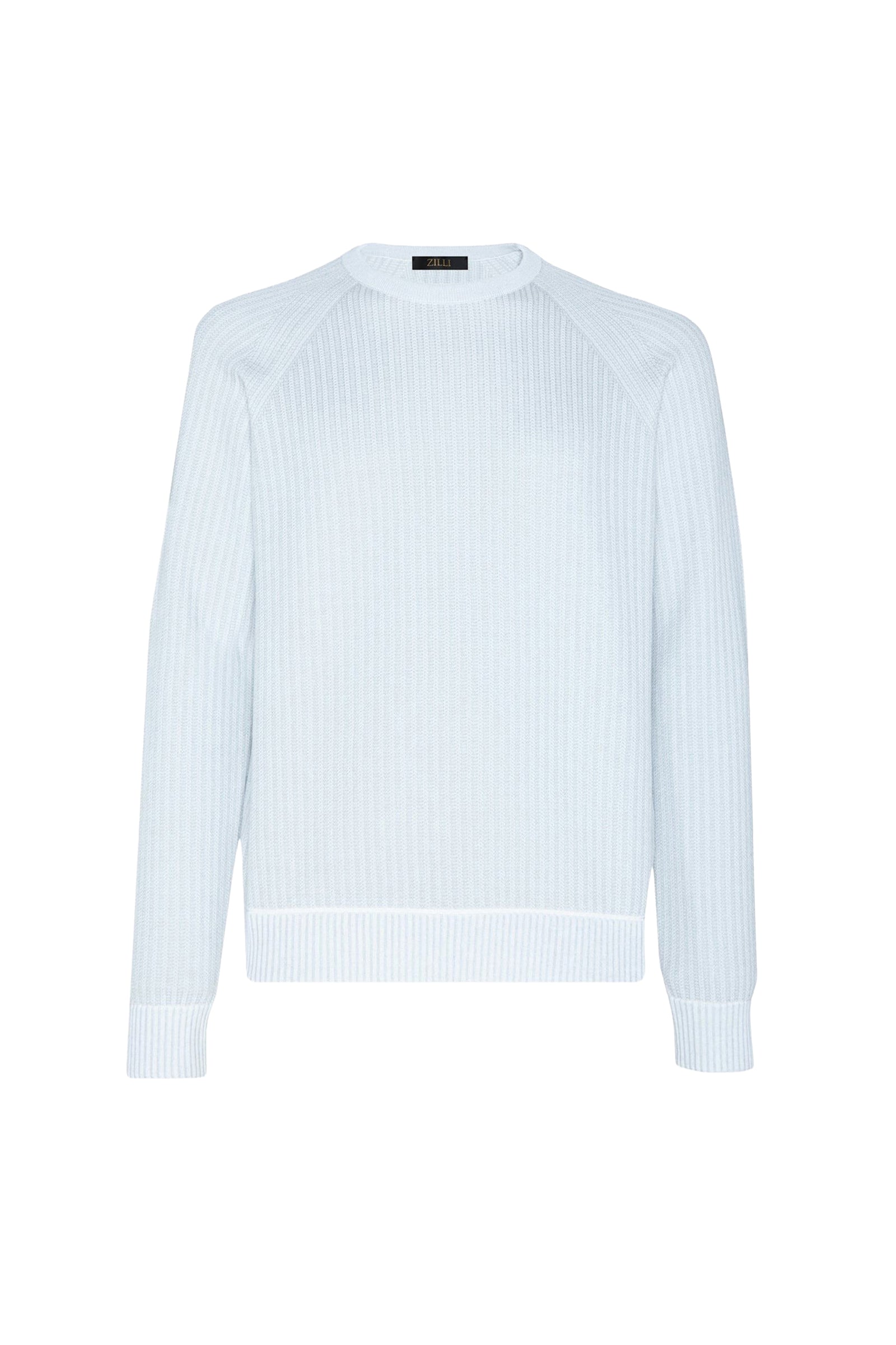 Pull à manches raglan en soie mélangée - Gris perle