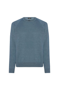 Pull chiné en cachemire - Bleu