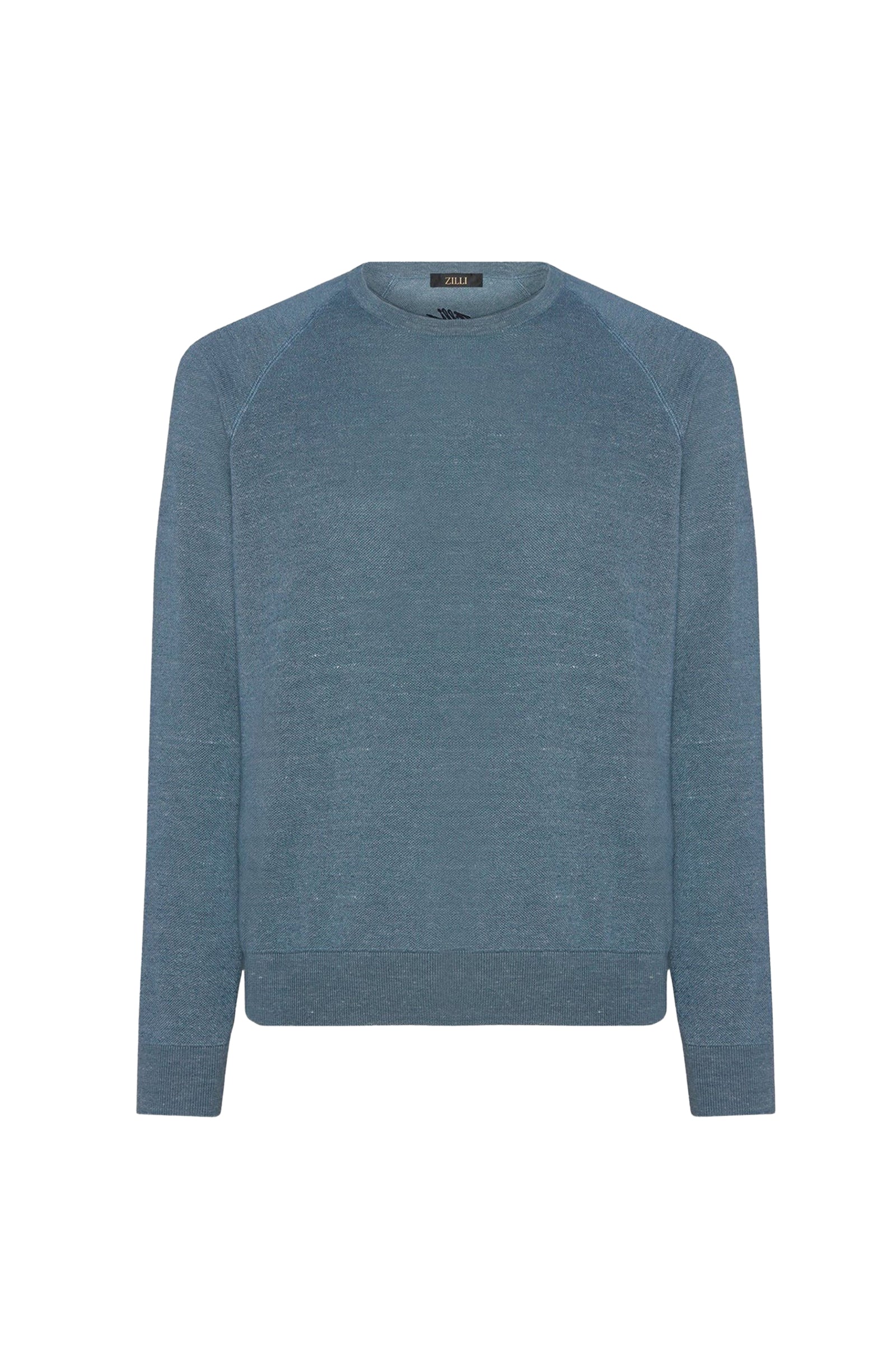 Pull chiné en cachemire - Bleu