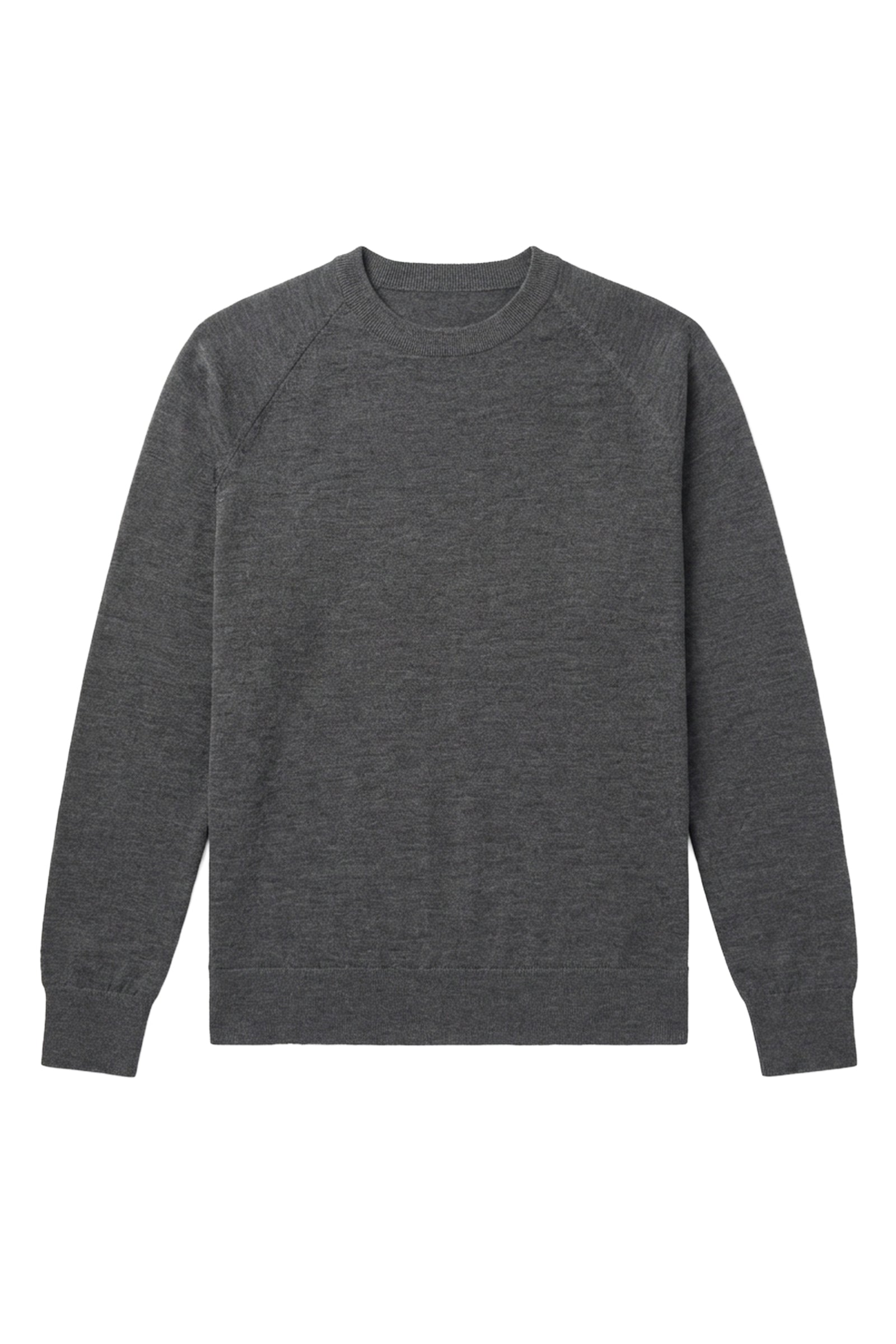 Pull à manches raglan en laine fine - Gris