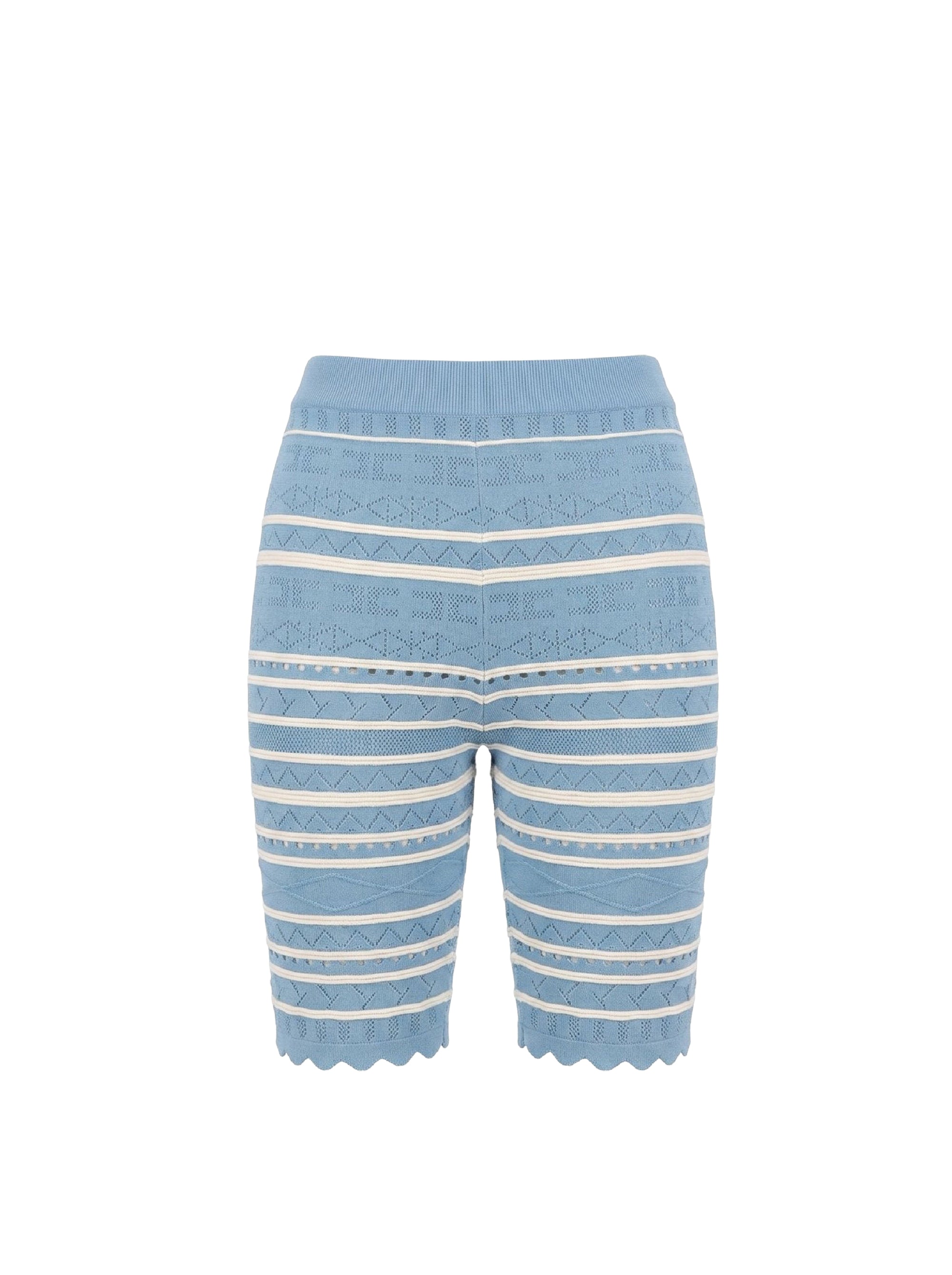 Short cycliste à motifs ajourés - Multicolor