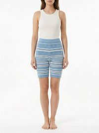 Short cycliste à motifs ajourés - Multicolor
