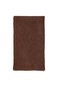Two-tone, textured wool and cashmere scarf - Whiskey