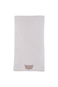 Wool and cashmere logo scarf - Blond Fawn