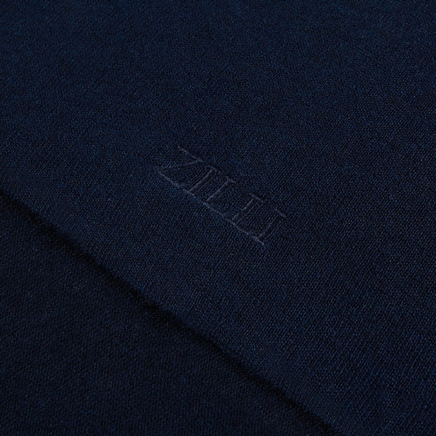Tone-on-tone cashmere embroidery scarf - Blue
