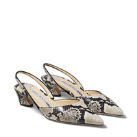 Slingbacks 40 en cuir à imprimé python - Roccia