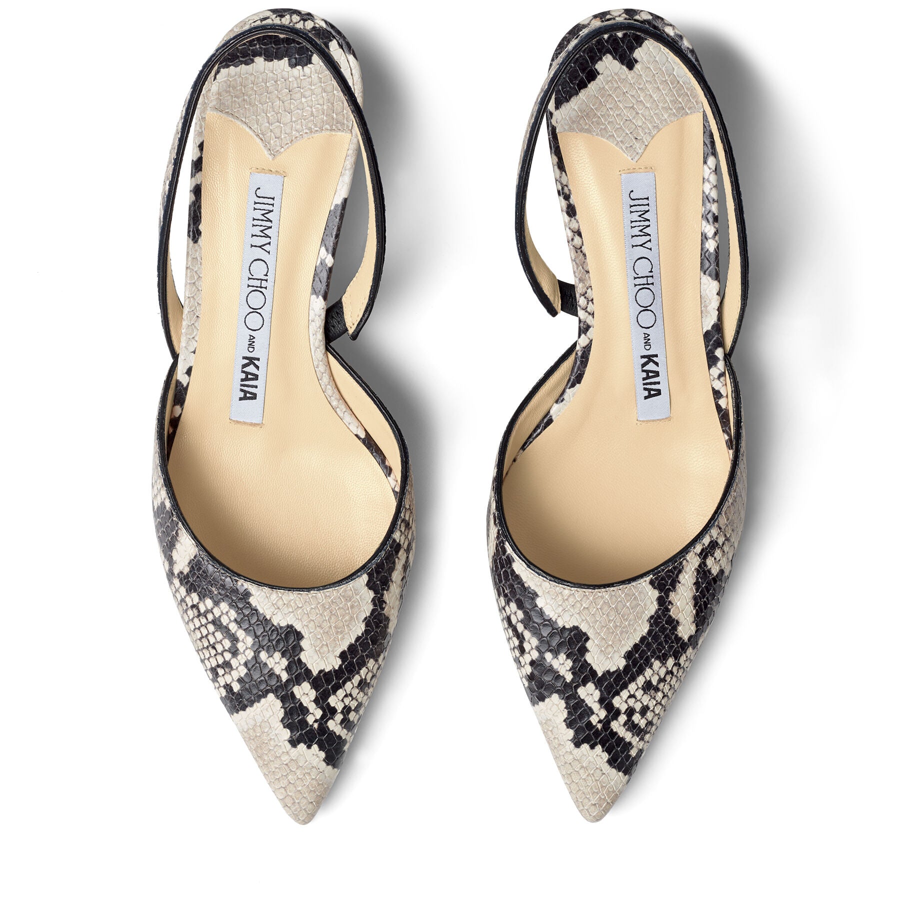 Slingbacks 40 en cuir à imprimé python - Roccia