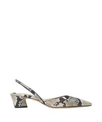 Slingbacks 40 en cuir à imprimé python - Roccia