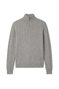 Pull à col châle et manches longues en laine - Soft Grey