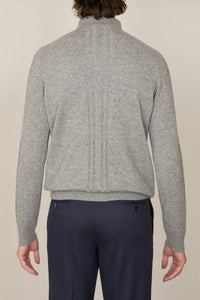 Pull à col châle et manches longues en laine - Soft Grey