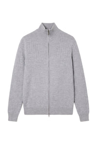 Pull à col châle et manches longues en laine - Soft Grey