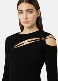 Georgia ribbed jumper - Black