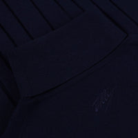 Pull à motif côtelé en laine - Bleu