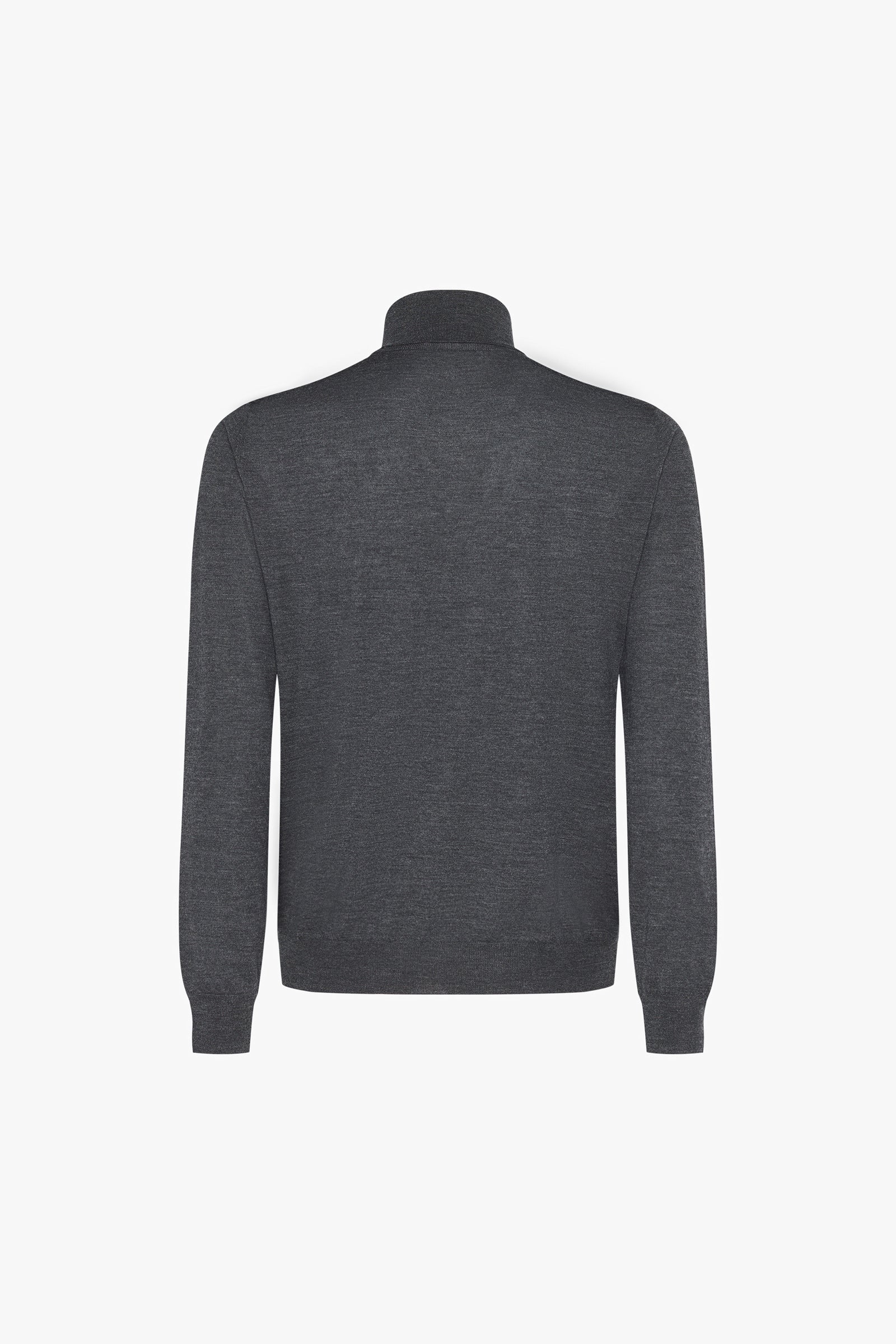 Pull à col roulé en laine fine - Gris