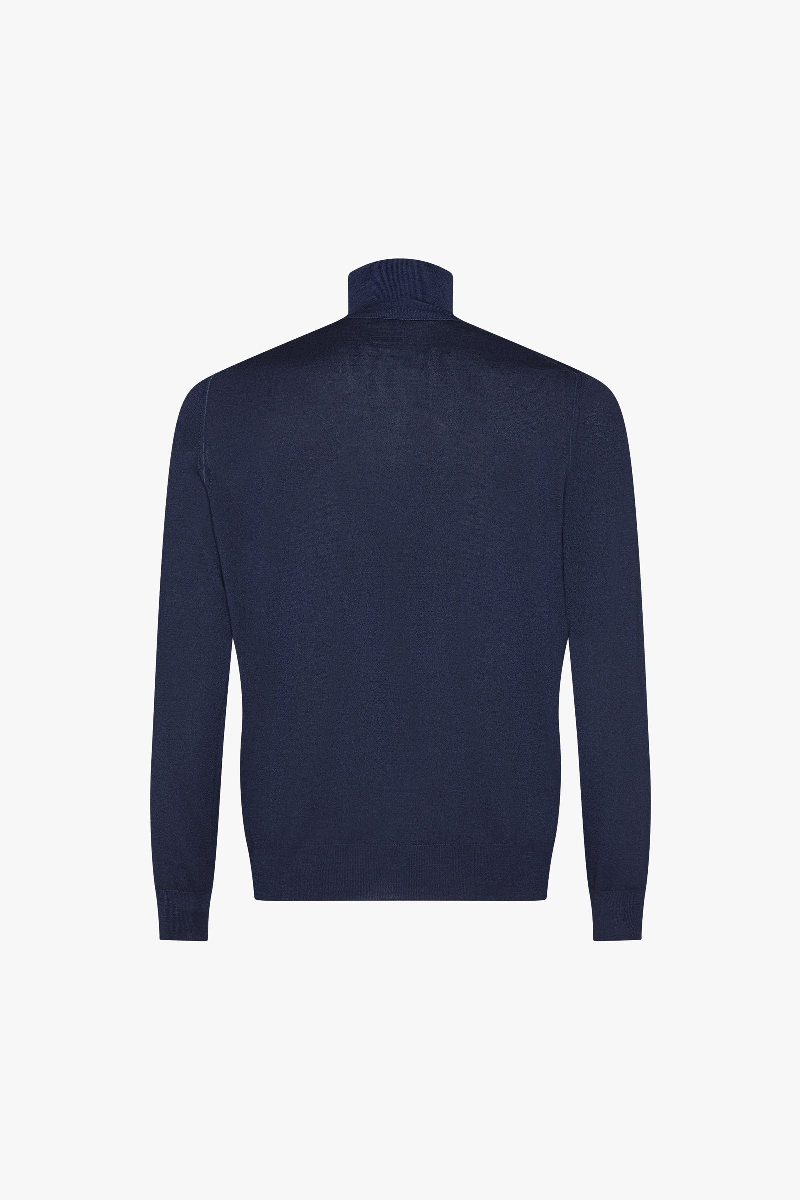 Wool mottled turtleneck jumper - Blue