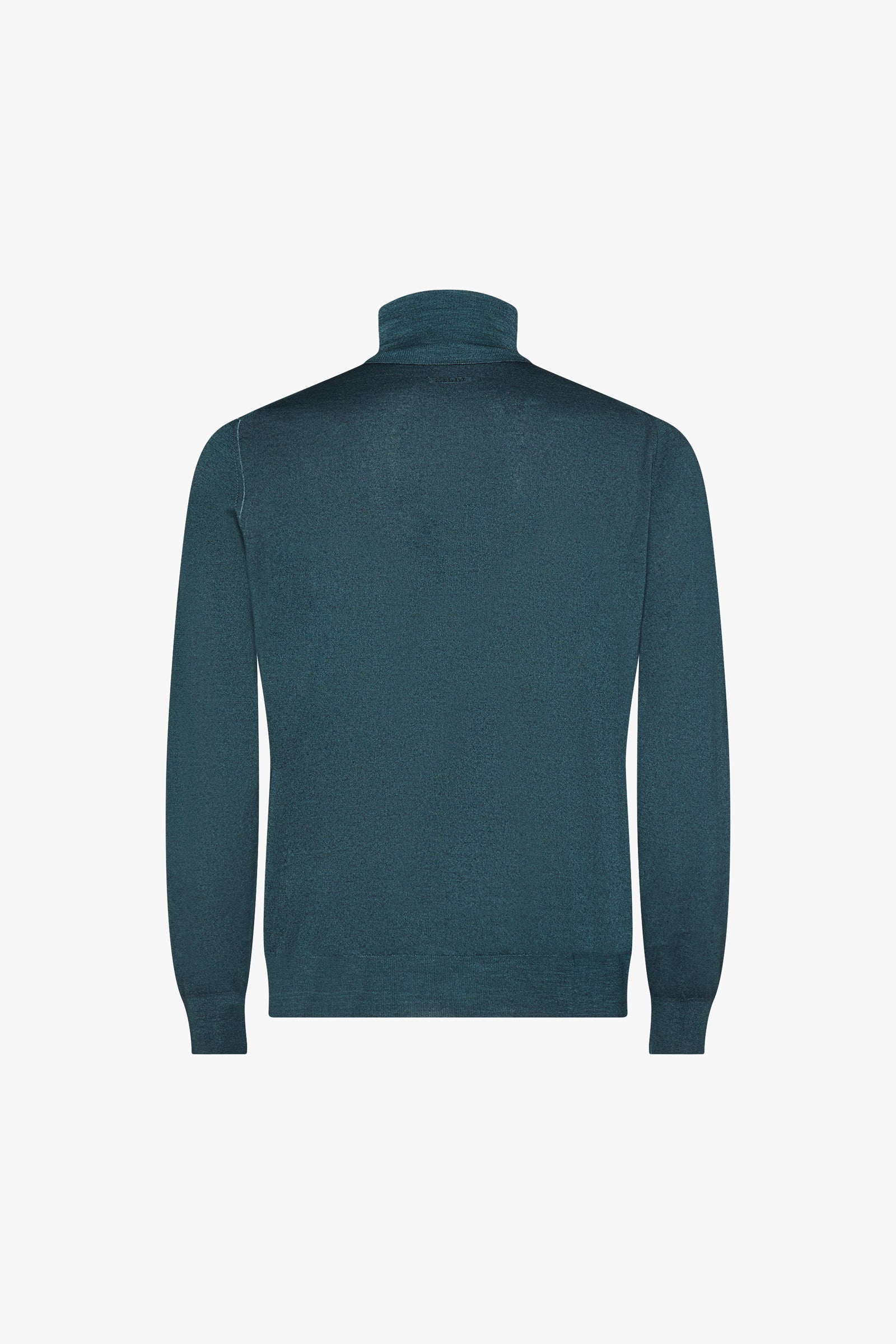 Wool mottled turtleneck jumper - Green