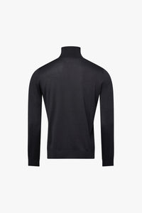 Pull à motif côtelé en cachemire - Noir