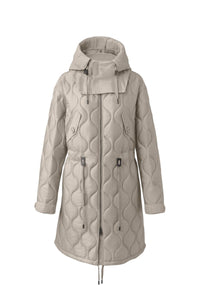 Kula quilted hooded mid-length parka - Trench coat