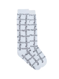 Chaussettes mi-longues à logo JWA - White & Black
