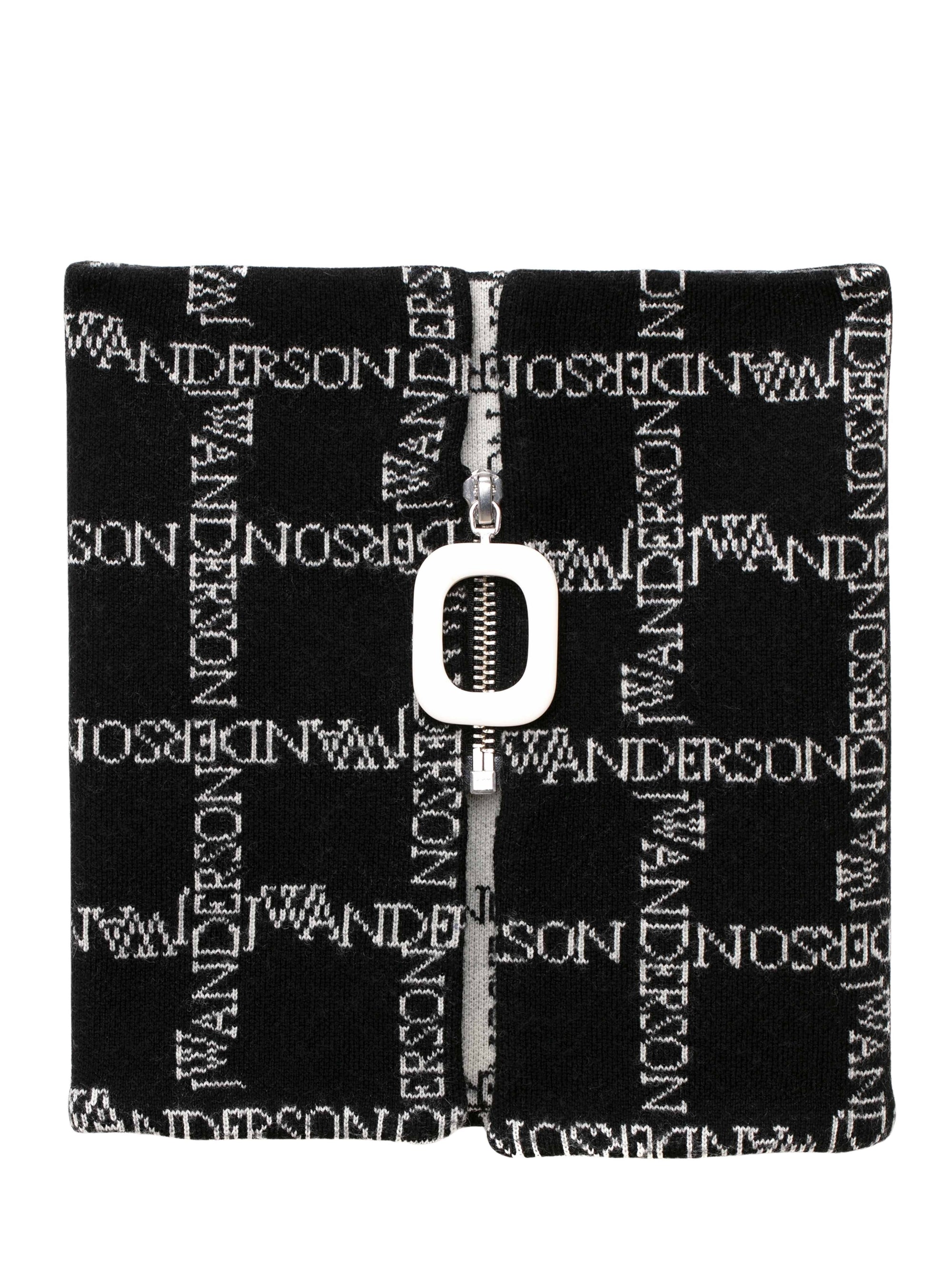 Collier Plié Avec Grille De Logos - Black/Off White
