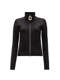 Cardigan Ajusté À Fermeture Éclair - Black