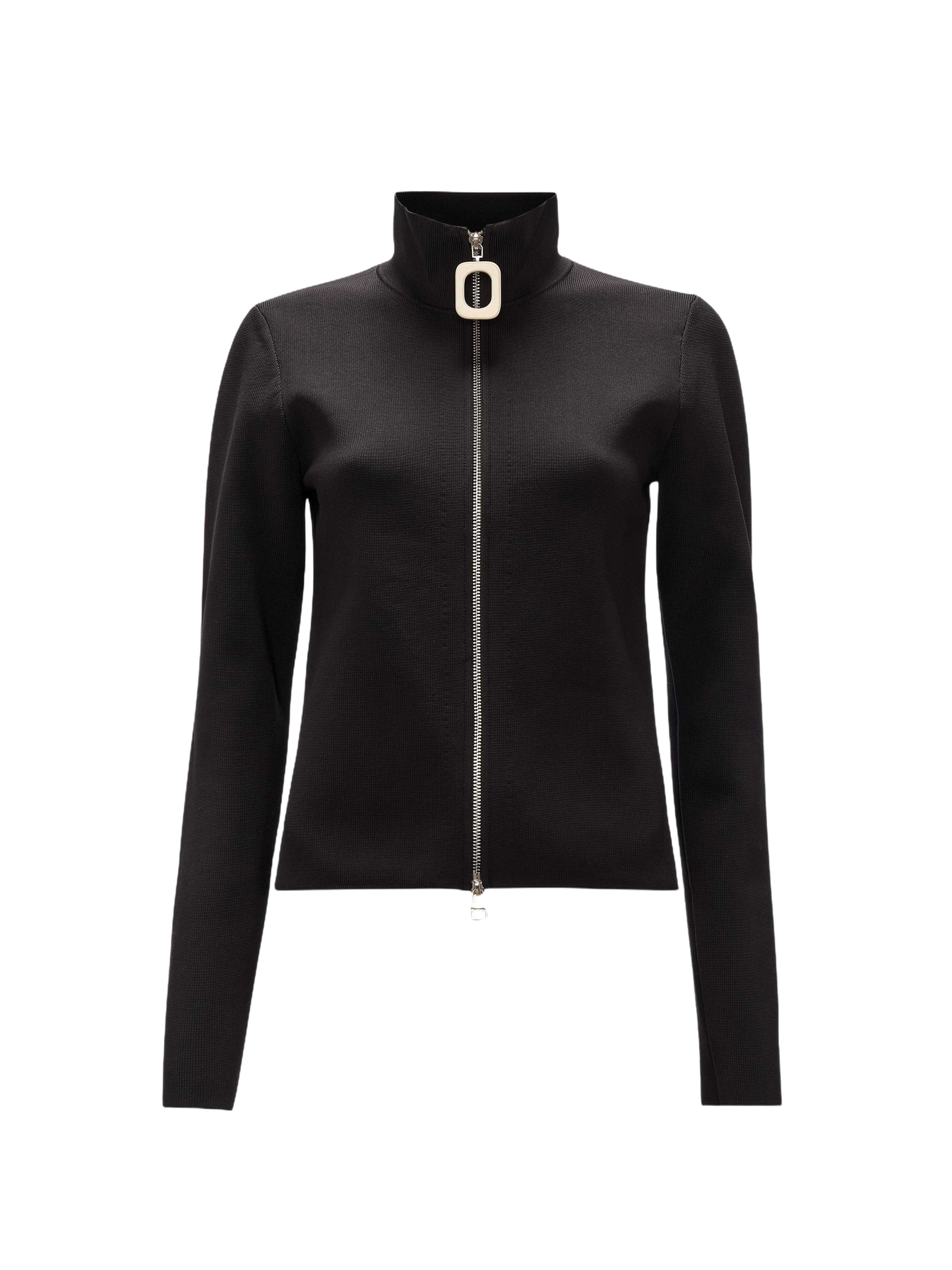 Cardigan Ajusté À Fermeture Éclair - Black