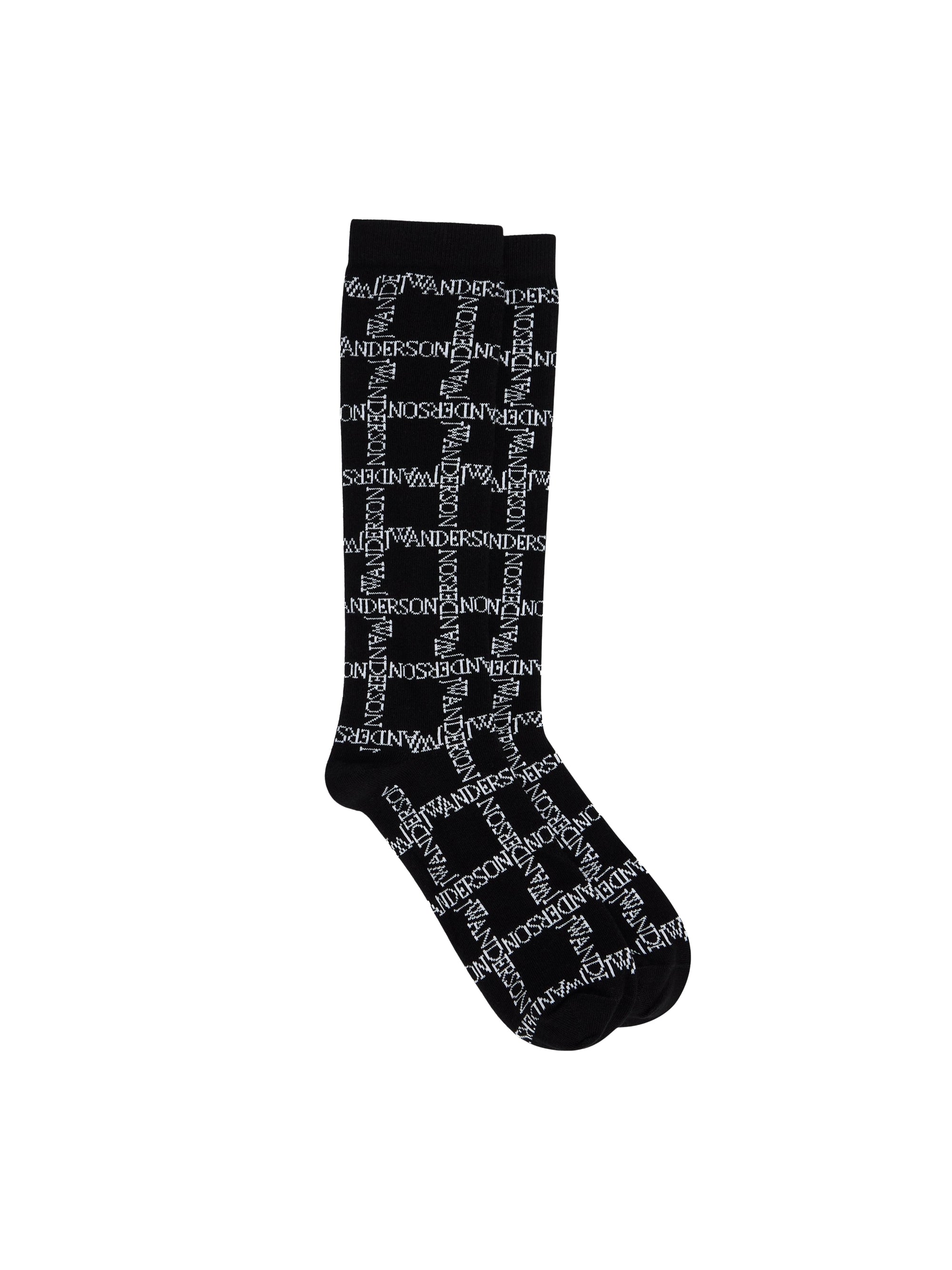 Chaussettes courtes à logo JWA - Black & White