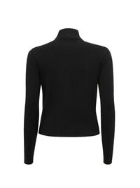 Cardigan Ajusté À Fermeture Éclair - Black