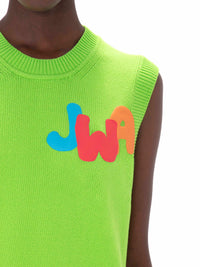 Pull sans manches avec logo en maille - Green