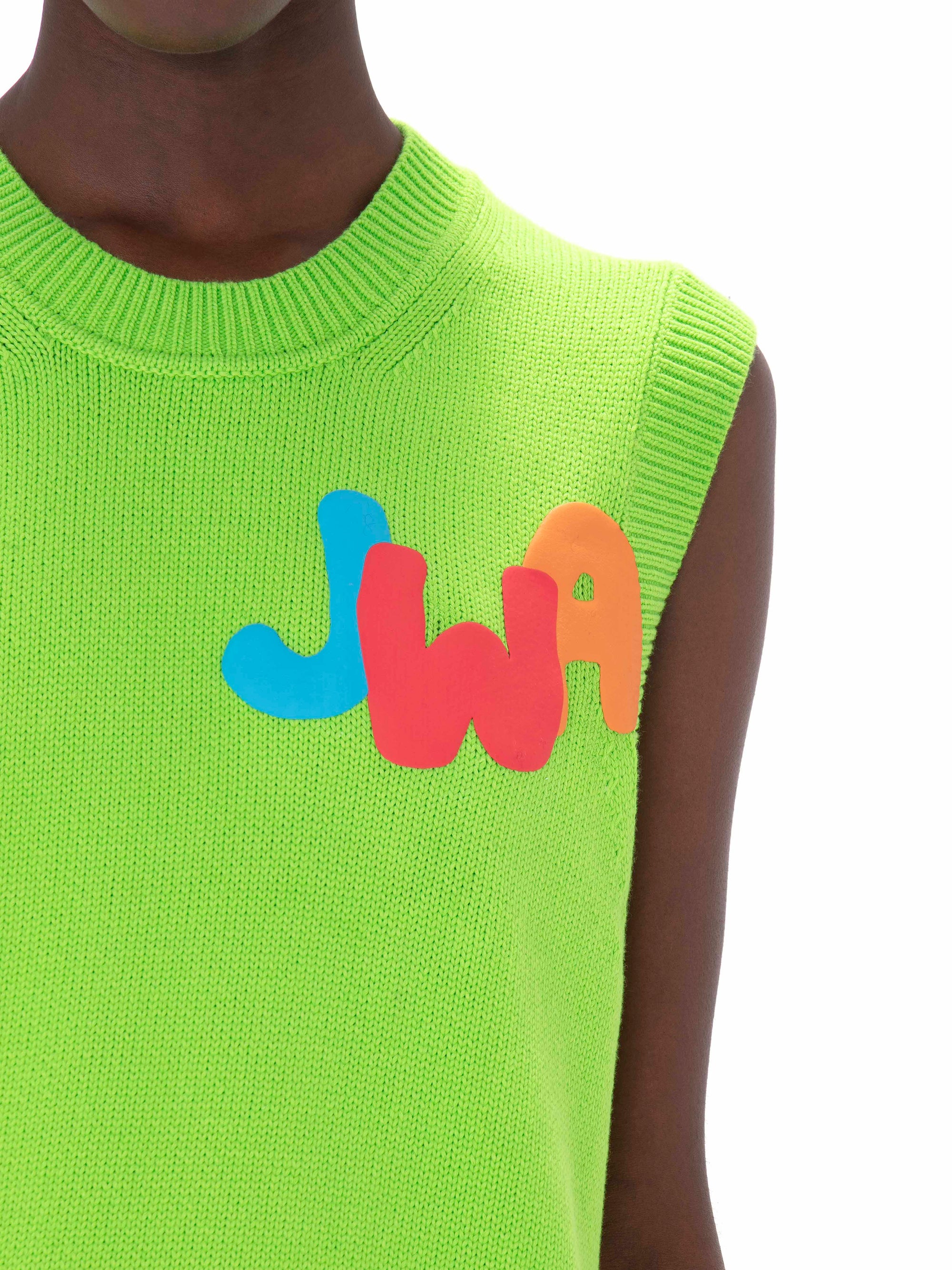 Pull sans manches avec logo en maille - Green